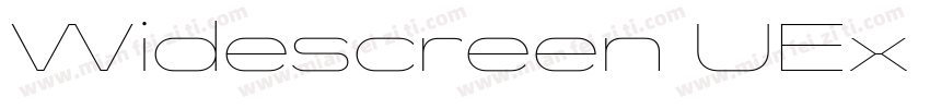 Widescreen UEx Bold字体转换